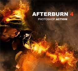 极品PS动作－烟火特效(第四版/含高清视频教程)：AfterBurn 4 Photoshop Action